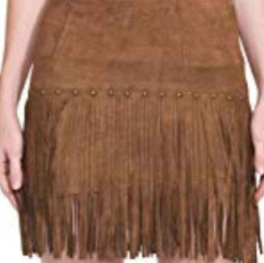 Suede skirt